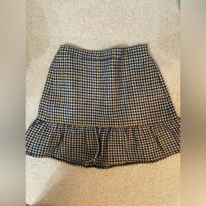 J. Crew A-Line Houndstooth Skirt